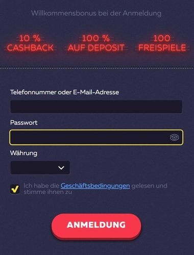 Registrierung vavada